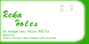 reka holes business card